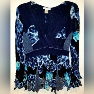 Alberto Makali long sleeve with metallic inlay